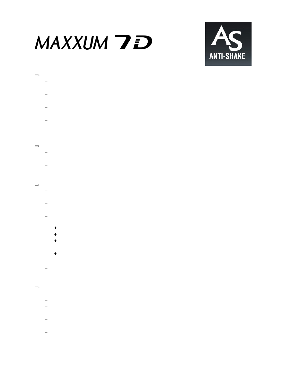 Main selling points | Konica Minolta MAXXUM 7D User Manual | Page 3 / 20