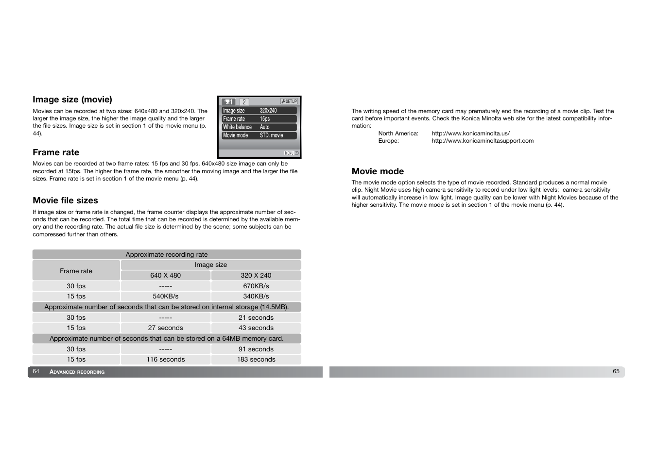 Konica Minolta DIMAGE-Z20 User Manual | Page 33 / 62