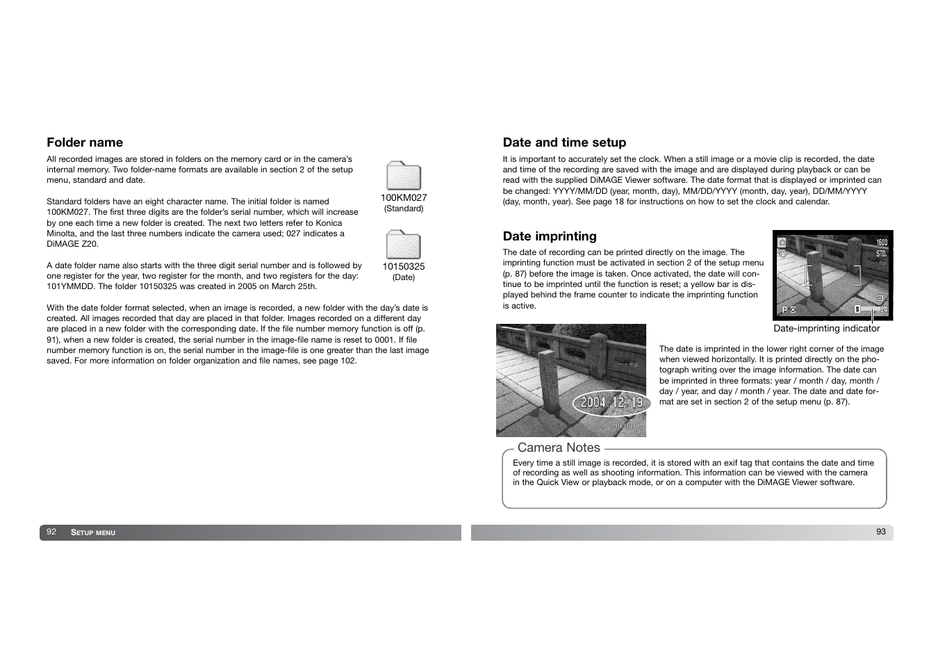 Konica Minolta DIMAGE-Z20 User Manual | Page 47 / 62
