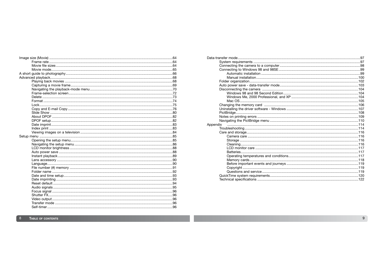 Konica Minolta DIMAGE-Z20 User Manual | Page 5 / 62