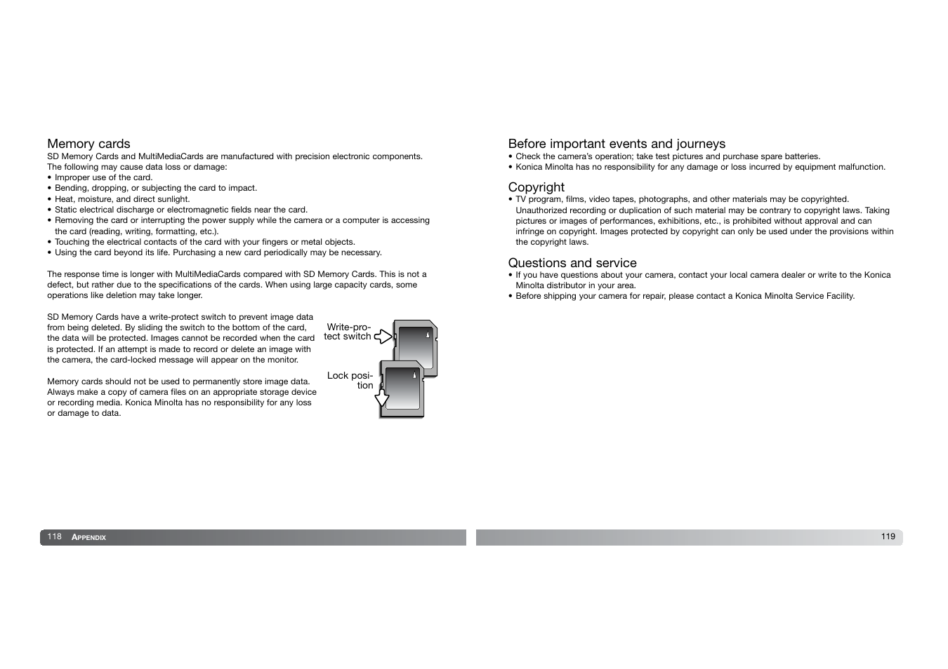 Konica Minolta DIMAGE-Z20 User Manual | Page 60 / 62