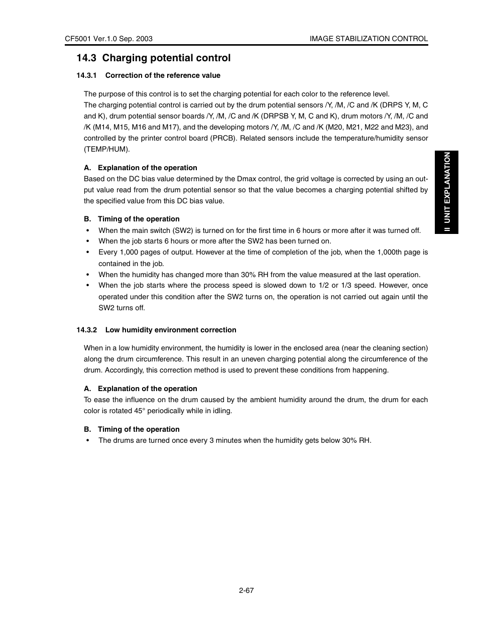 3 charging potential control | Konica Minolta CF5001 User Manual | Page 120 / 130