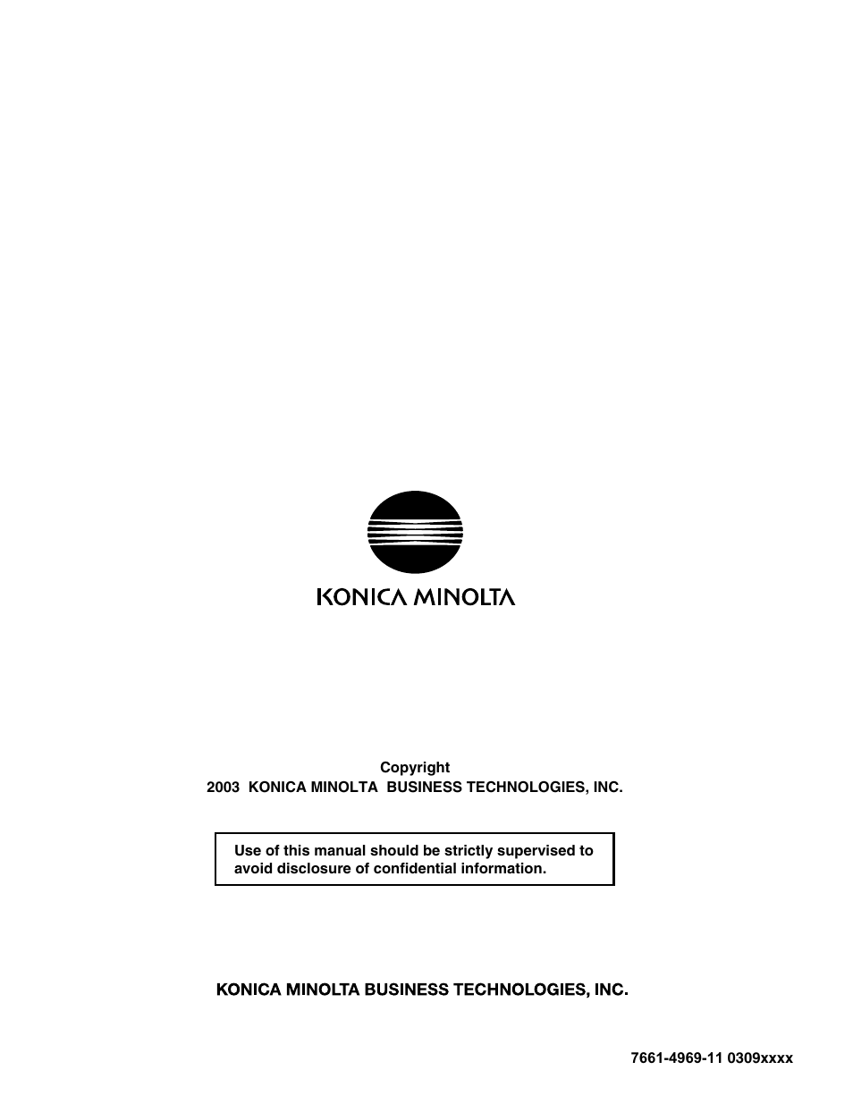 Konica Minolta CF5001 User Manual | Page 130 / 130