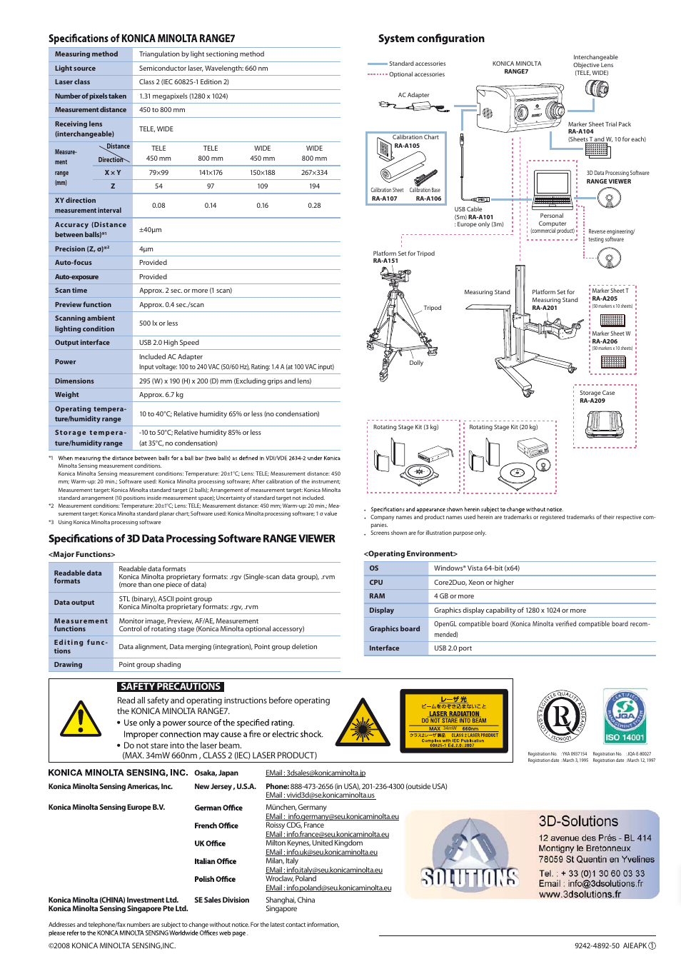 Safety precautions | Konica Minolta 7 User Manual | Page 8 / 8