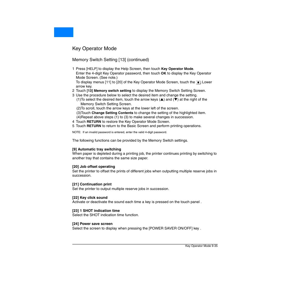 Key operator mode, Home | Konica Minolta Network Printer User Manual | Page 151 / 164