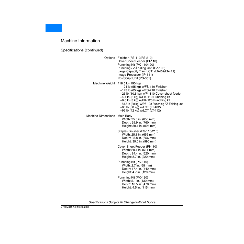 Machine information, Home | Konica Minolta Network Printer User Manual | Page 44 / 164