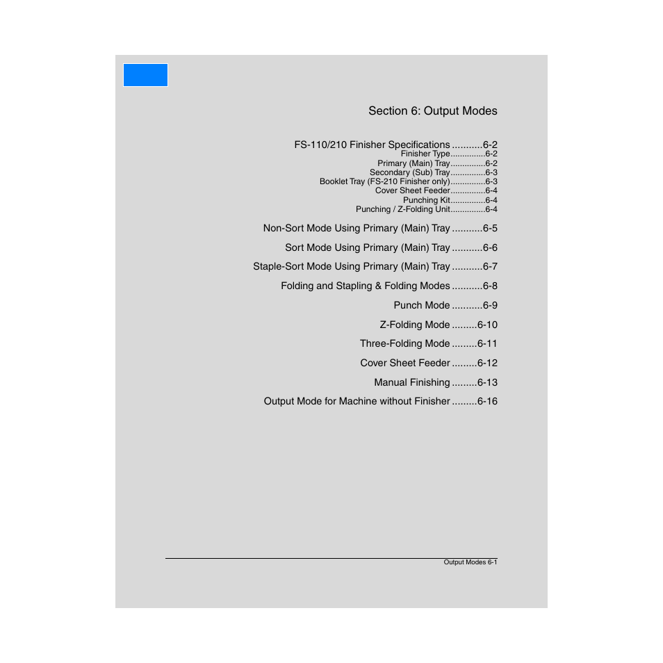 Section 6: output modes | Konica Minolta Network Printer User Manual | Page 77 / 164