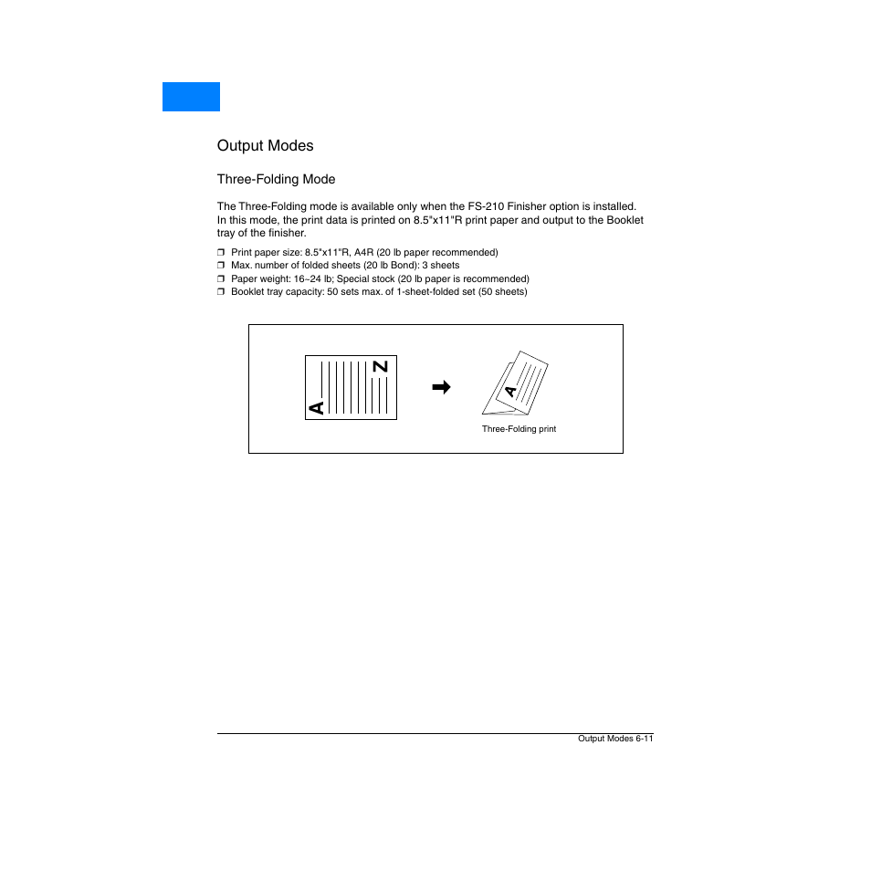 Three-folding mode, Three-folding mode -11 | Konica Minolta Network Printer User Manual | Page 87 / 164