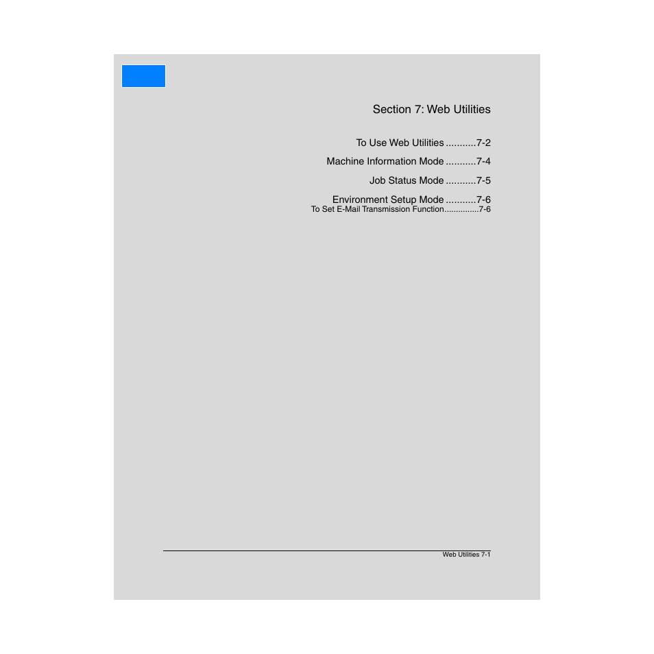 Section 7: web utilities | Konica Minolta Network Printer User Manual | Page 93 / 164