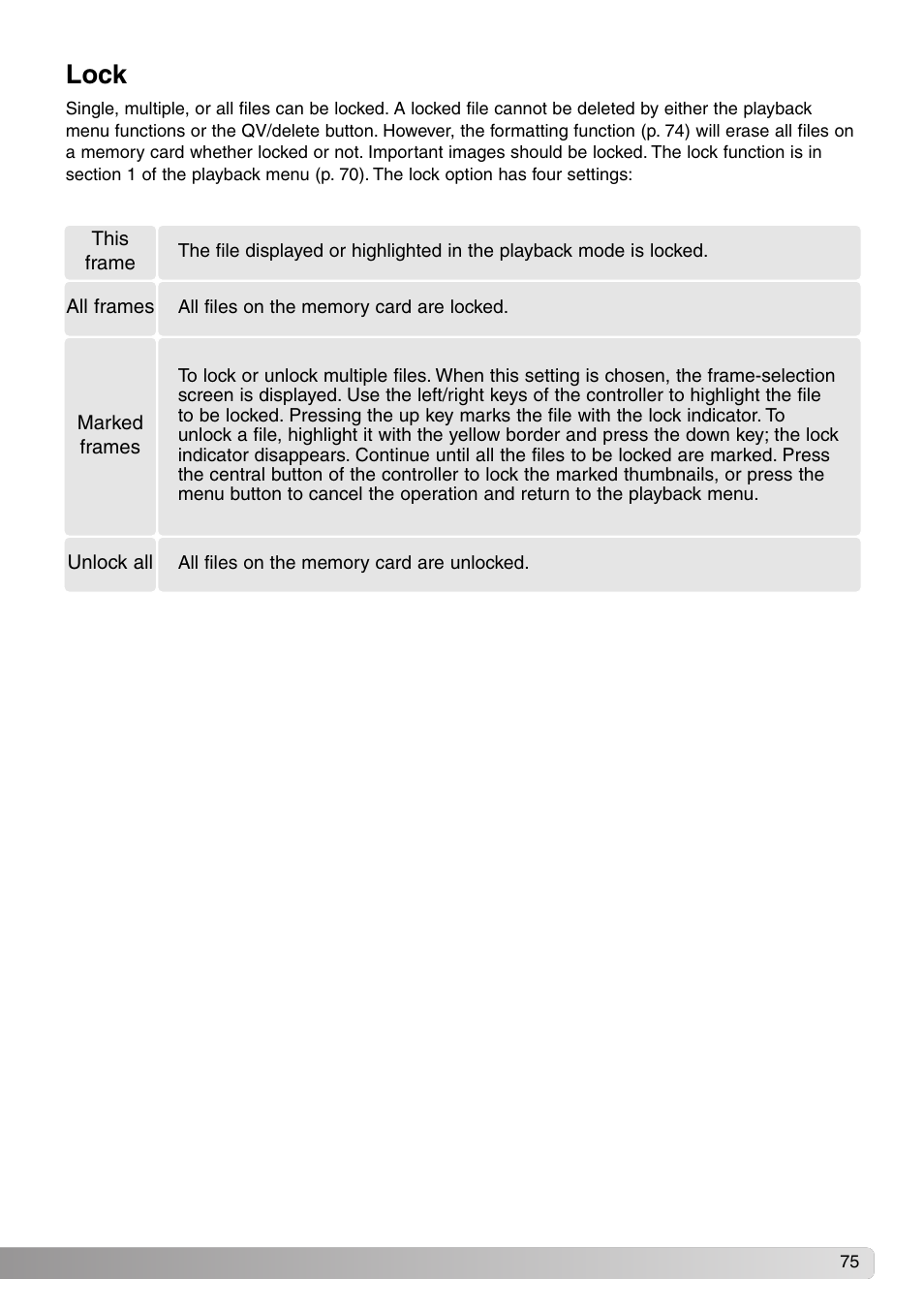 Lock | Konica Minolta SY-A308 User Manual | Page 75 / 116