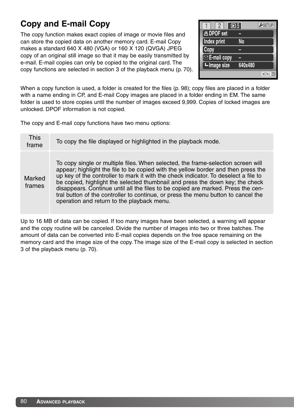 Copy and e-mail copy | Konica Minolta SY-A308 User Manual | Page 80 / 116