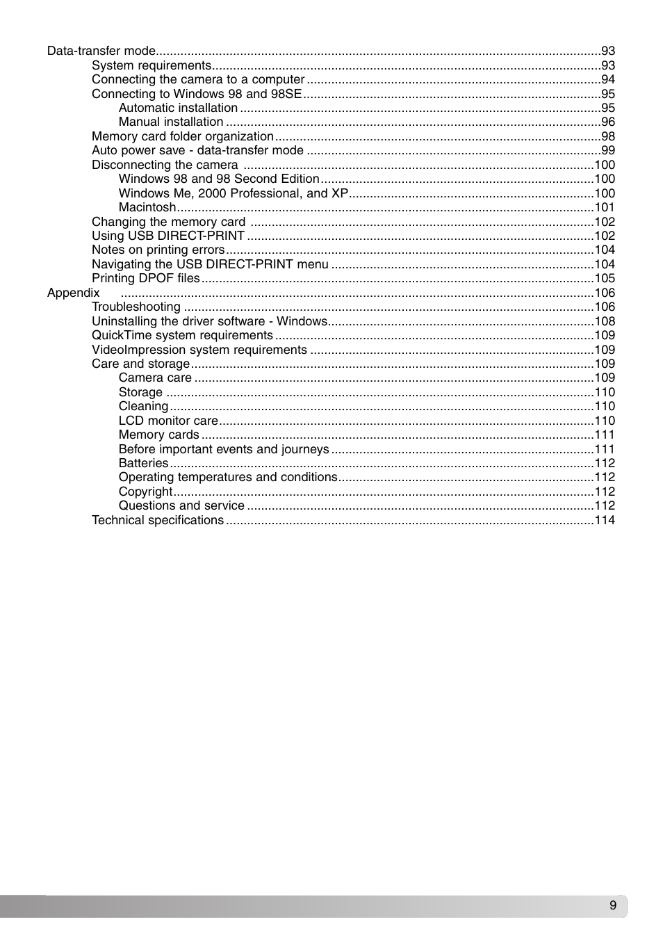 Konica Minolta SY-A308 User Manual | Page 9 / 116