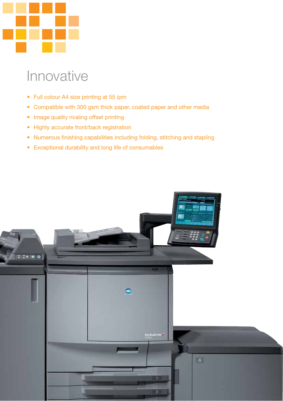 Innovative | Konica Minolta BIZHUB PRO C5501 User Manual | Page 4 / 16