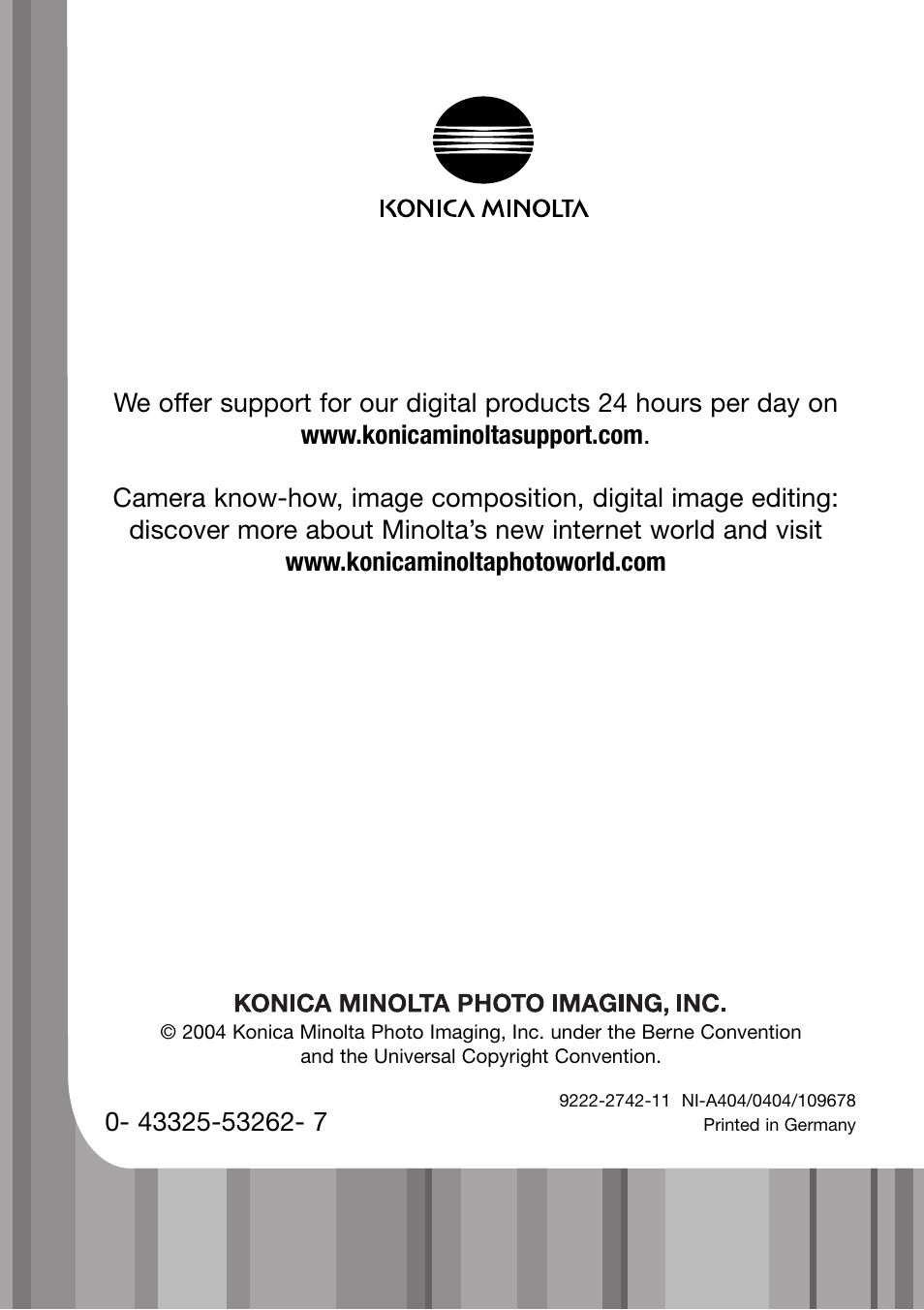 Konica Minolta DiMAGE X31 User Manual | Page 112 / 112