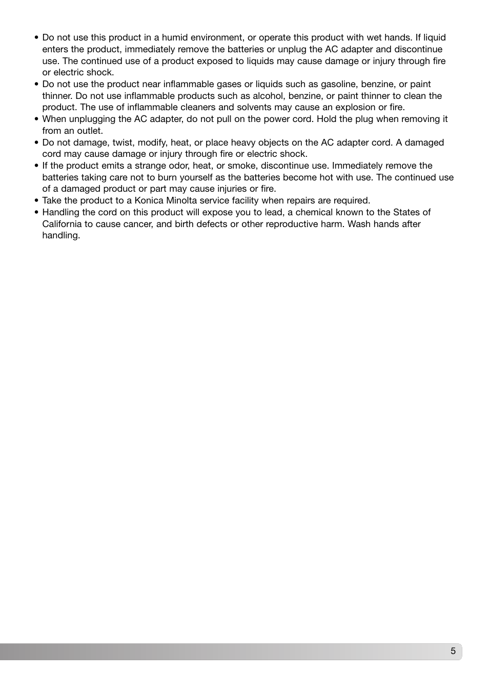 Konica Minolta DiMAGE X31 User Manual | Page 5 / 112
