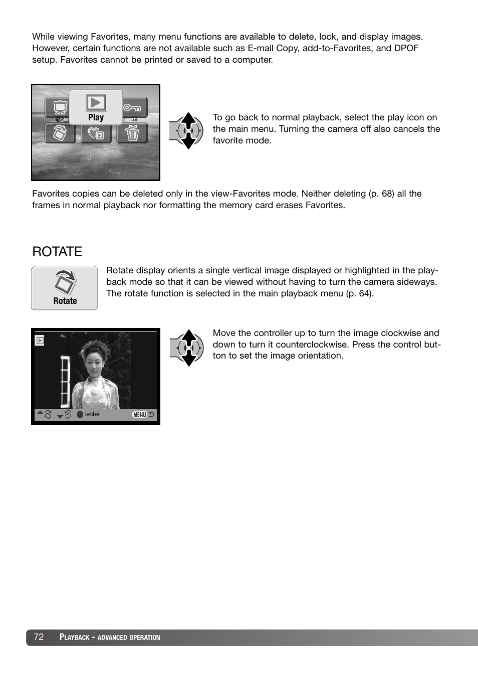 Rotate | Konica Minolta DiMAGE X31 User Manual | Page 72 / 112