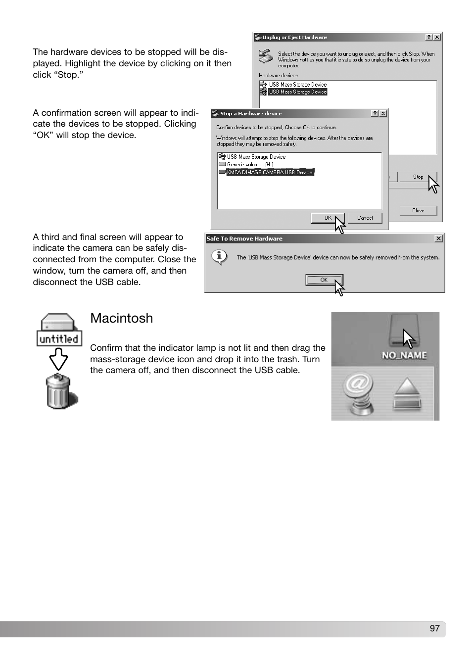 Macintosh | Konica Minolta DiMAGE X31 User Manual | Page 97 / 112