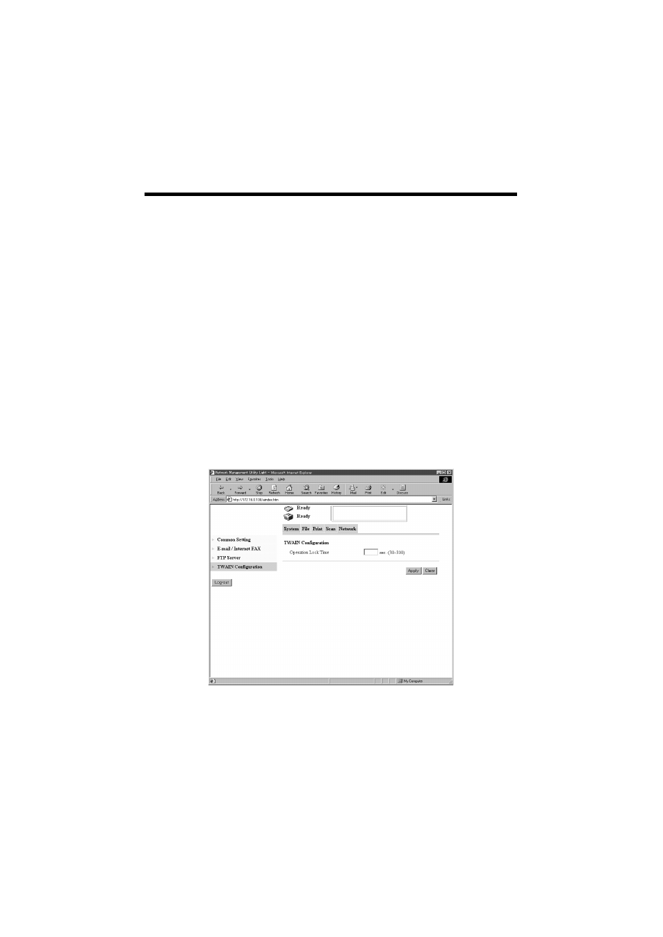 7 the operation of capturing images by twain, Installing the twain driver, Controller setting | Installing the twain driver controller setting | Konica Minolta IP-711 User Manual | Page 115 / 209