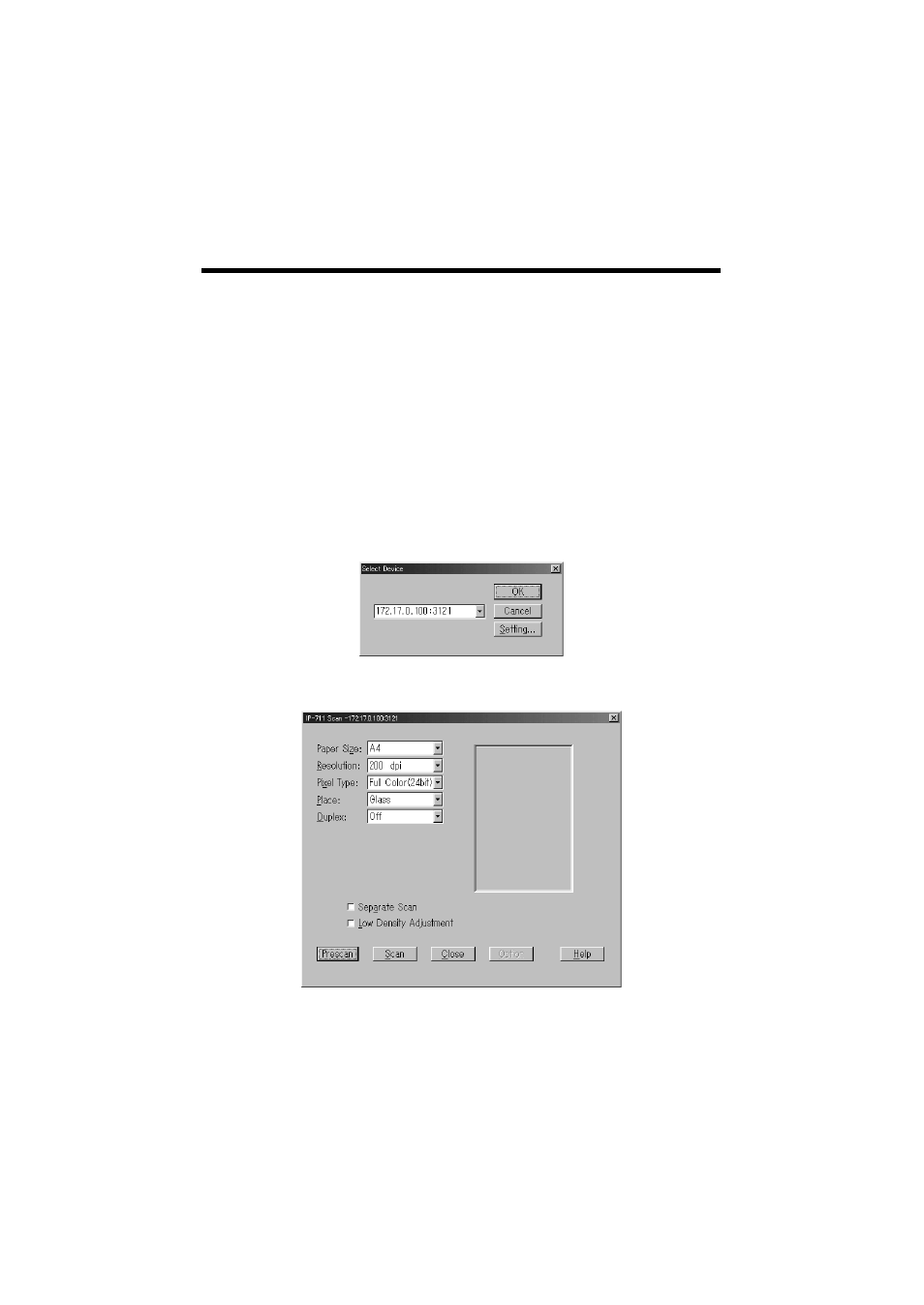 Capturing images by twain | Konica Minolta IP-711 User Manual | Page 116 / 209