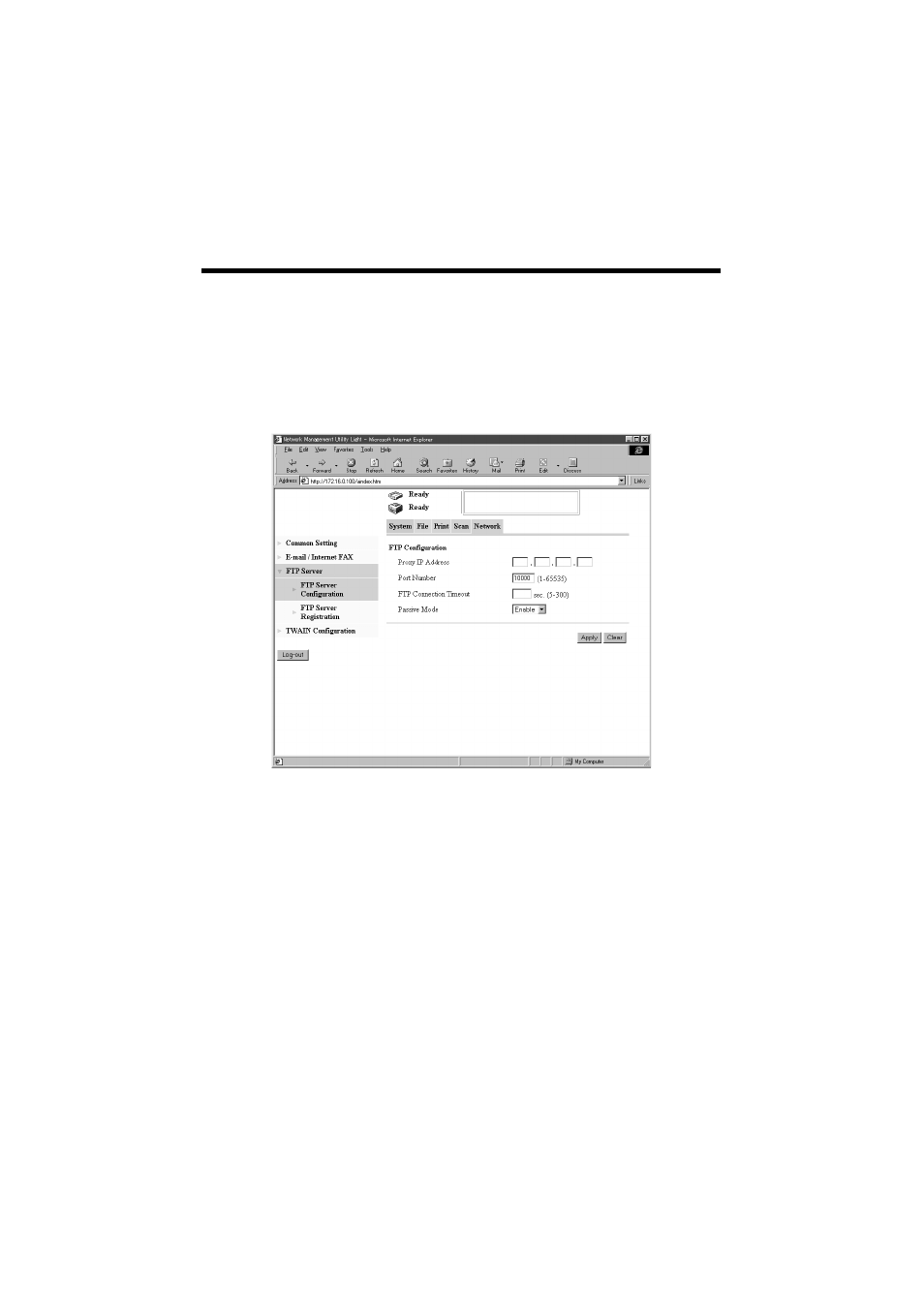 Setting the proxy server | Konica Minolta IP-711 User Manual | Page 82 / 209