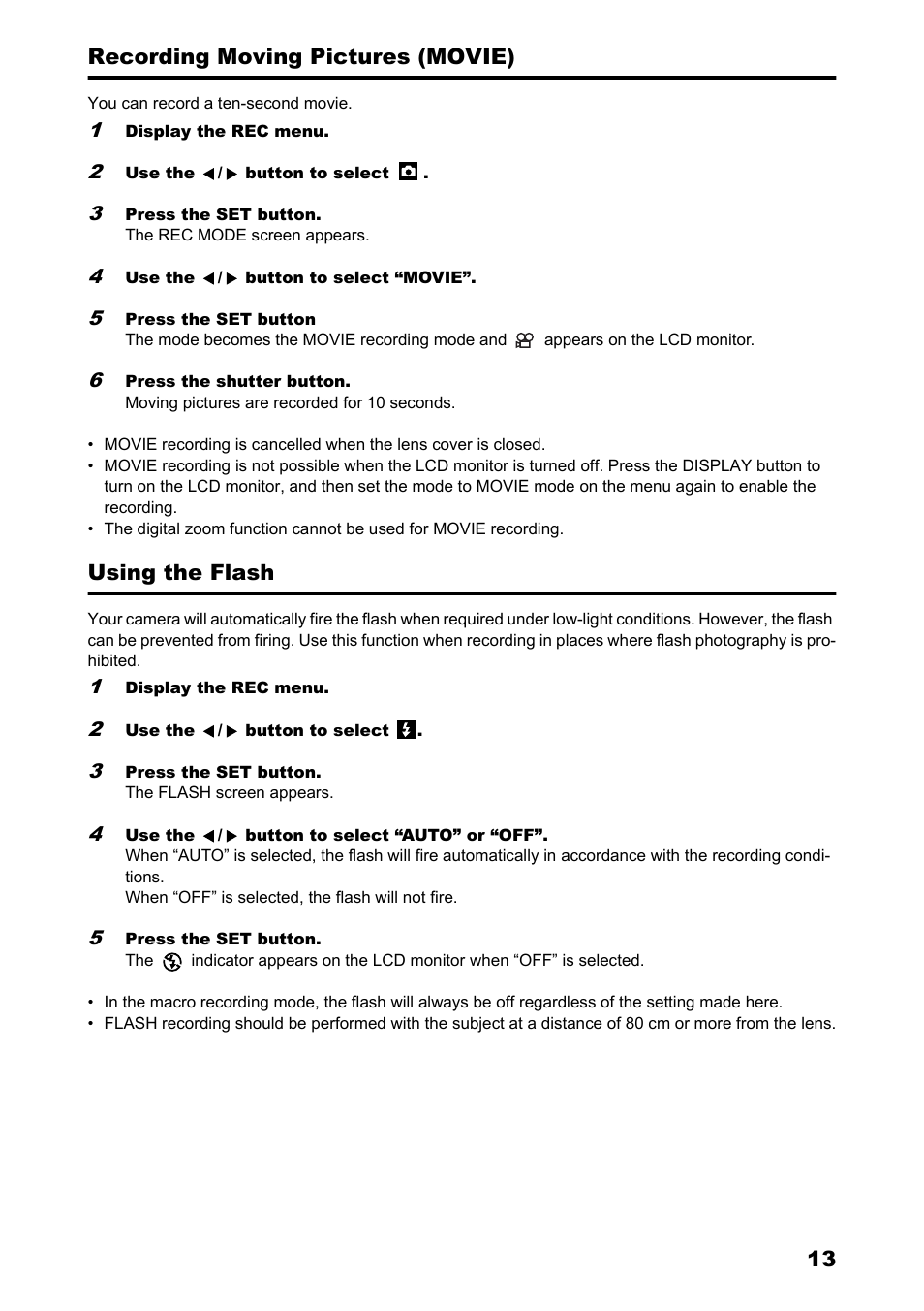 Recording moving pictures (movie) using the flash, P.13 | Konica Minolta Konica Revio C2 User Manual | Page 13 / 33