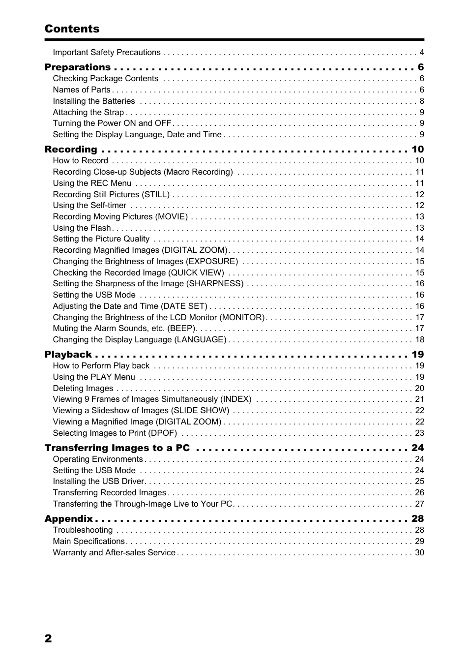 2contents | Konica Minolta Konica Revio C2 User Manual | Page 2 / 33