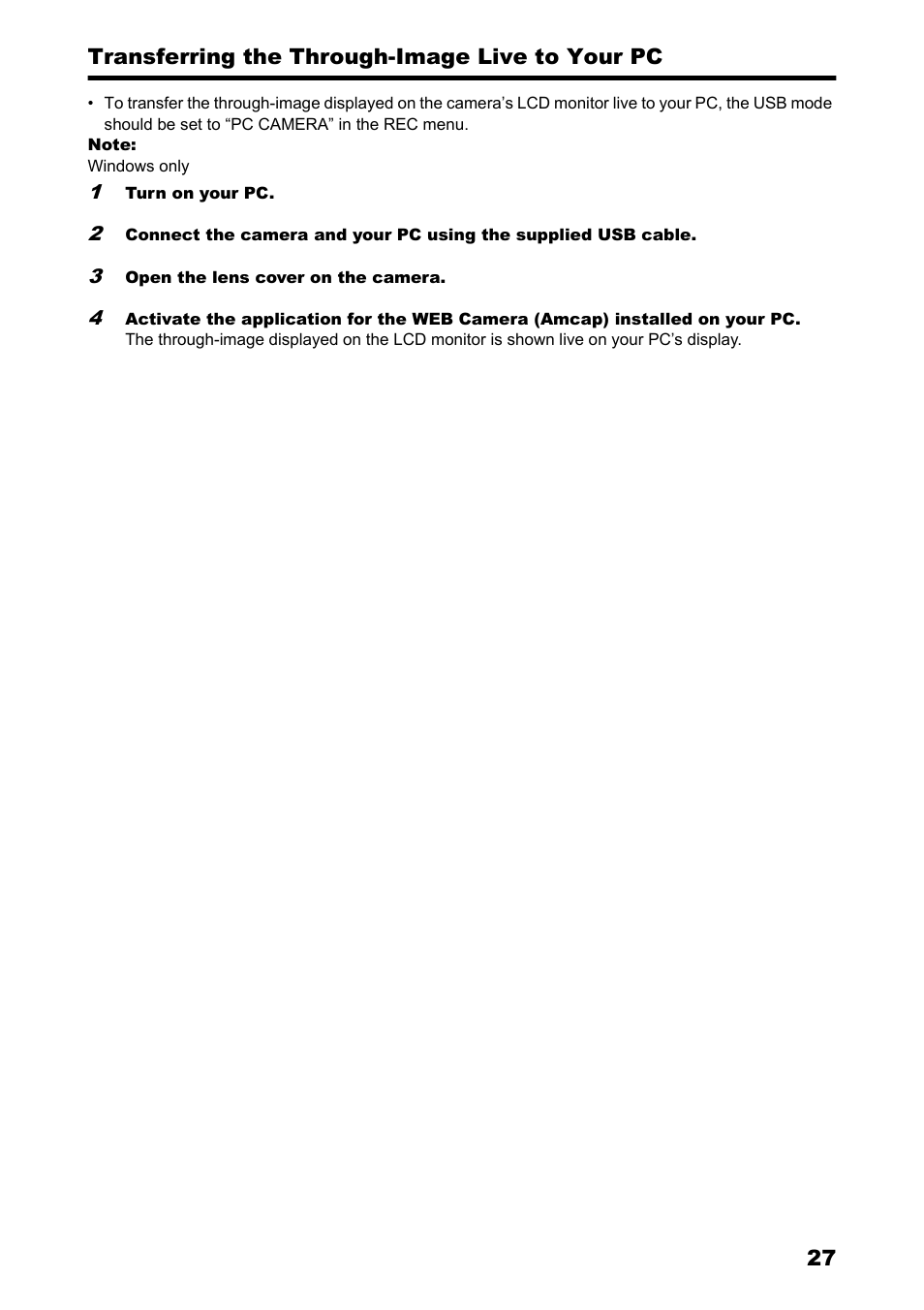 Transferring the through-image live to your pc | Konica Minolta Konica Revio C2 User Manual | Page 27 / 33