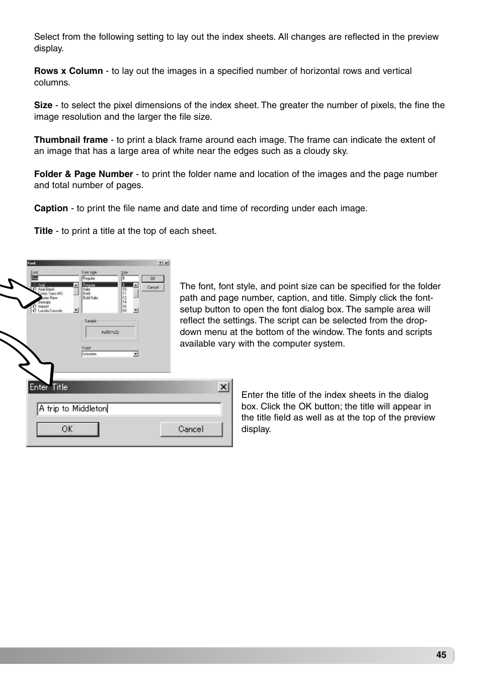 Konica Minolta DiMAGE Viewer User Manual | Page 45 / 92