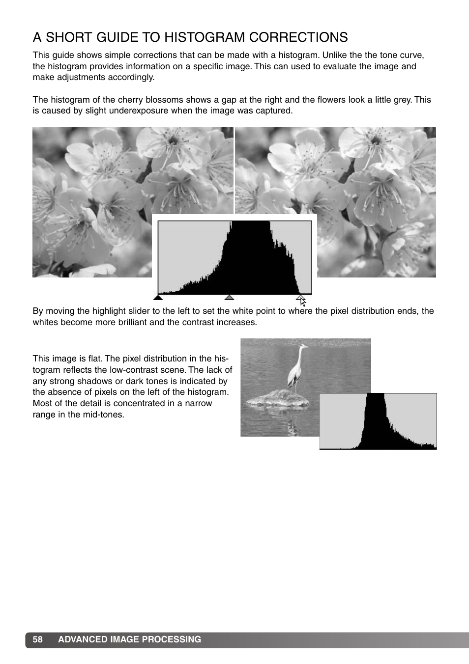 A short guide to histogram corrections | Konica Minolta DiMAGE Viewer User Manual | Page 58 / 92