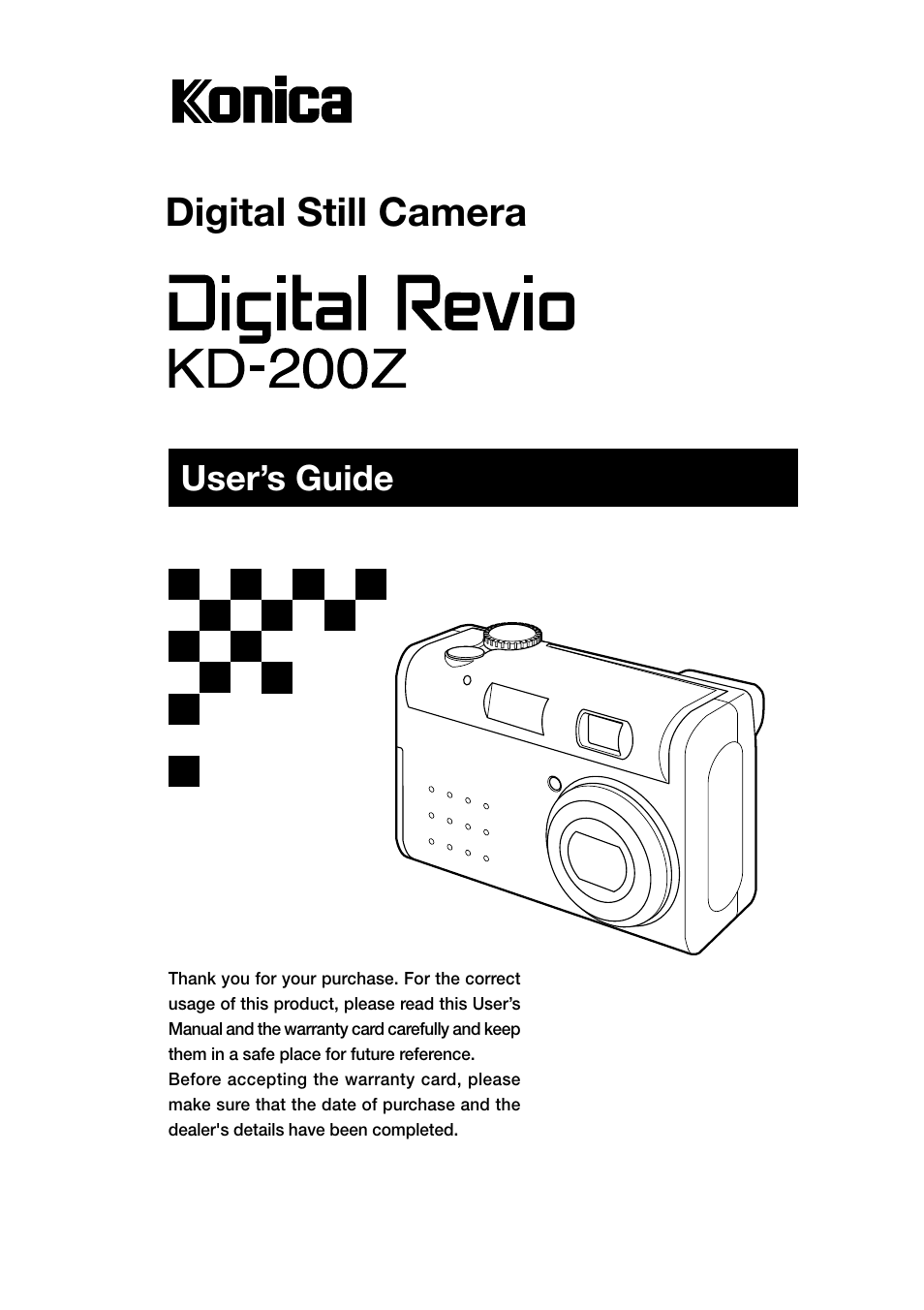 Konica Minolta Konica Digital Revio KD-200Z User Manual | 80 pages