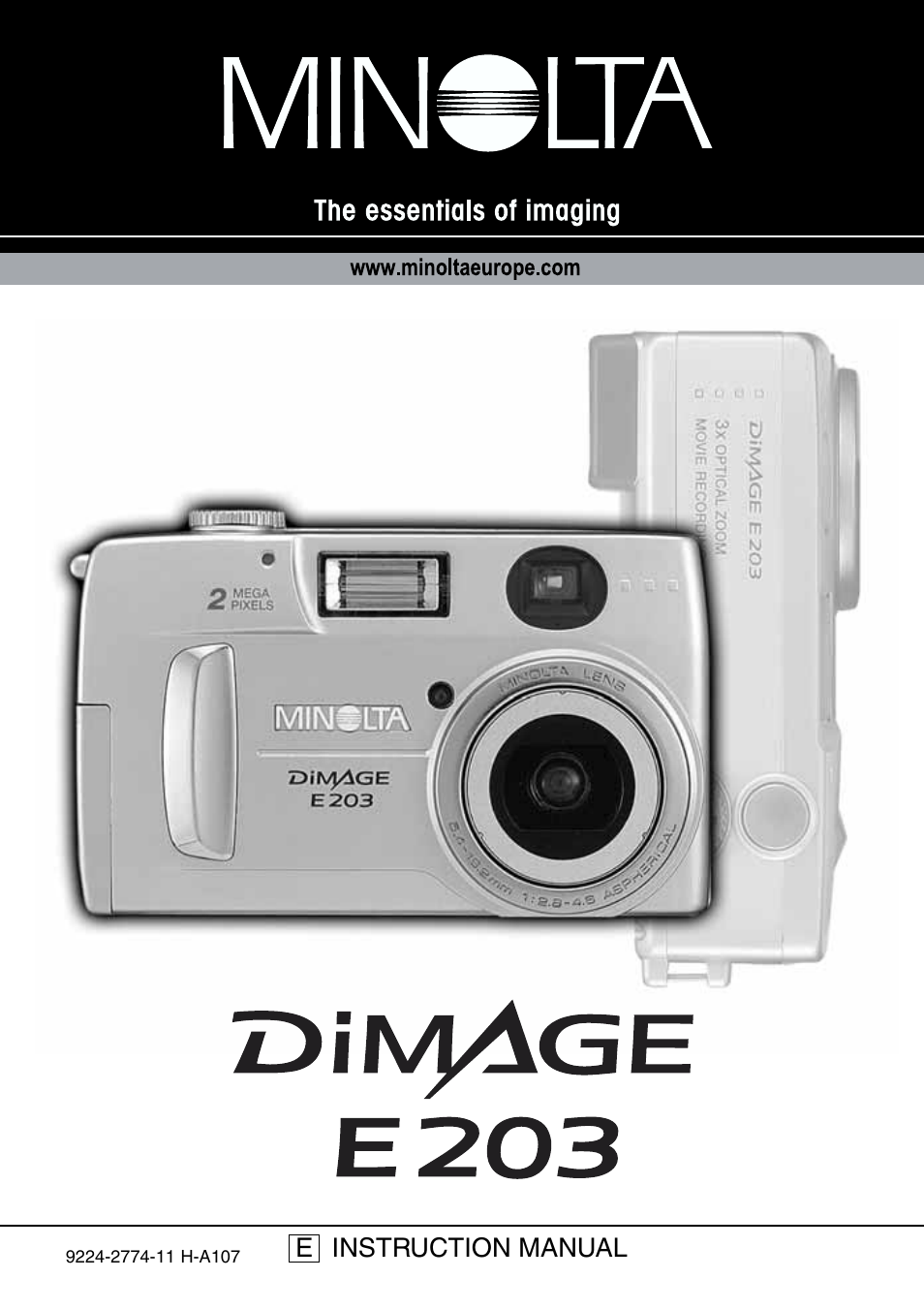 Konica Minolta DiMAGE E203 User Manual | 56 pages