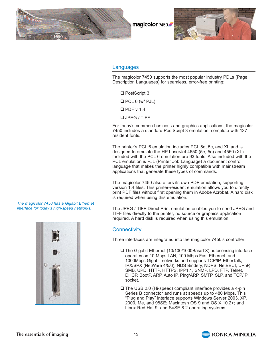 Konica Minolta Magicolor 7450 User Manual | Page 19 / 46