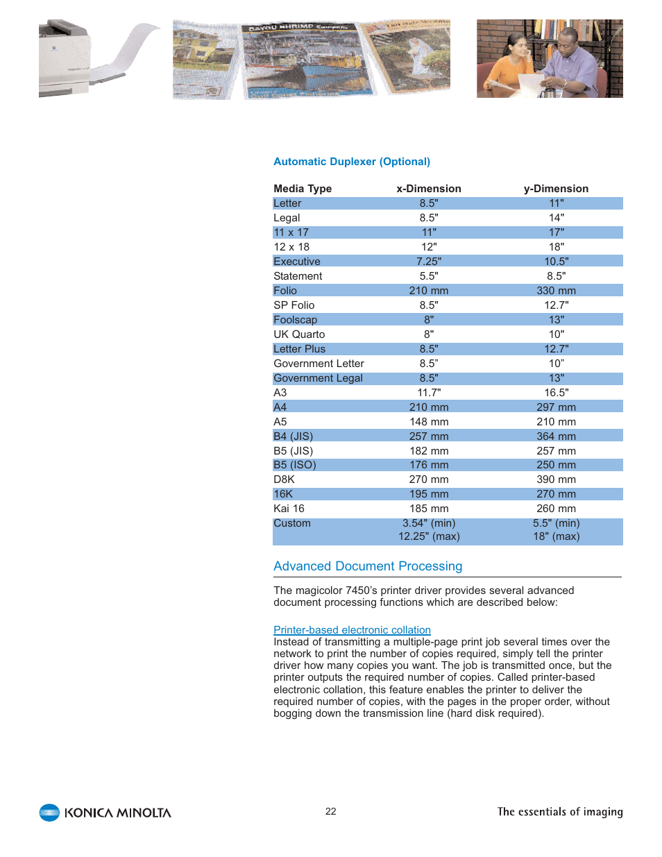 Konica Minolta Magicolor 7450 User Manual | Page 26 / 46