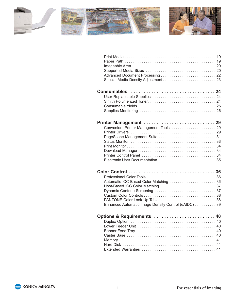 Konica Minolta Magicolor 7450 User Manual | Page 4 / 46