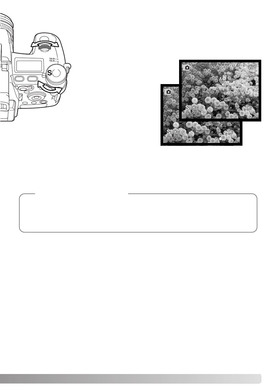 Shutter priority - s, Shooting tips | Konica Minolta Dimage A1 User Manual | Page 55 / 172