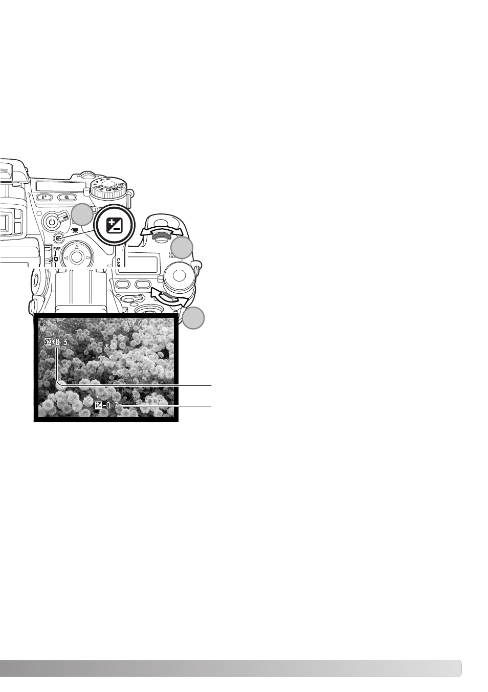 Exposure and flash compensation | Konica Minolta Dimage A1 User Manual | Page 59 / 172