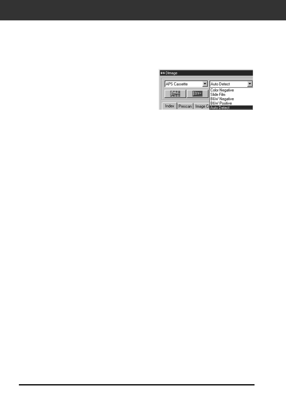 Launch software specify film type | Konica Minolta Dimage Scan Elite F-2900 User Manual | Page 58 / 85