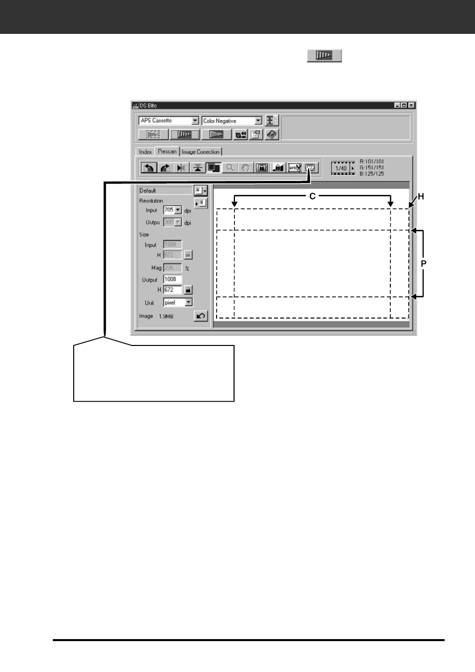 Preview and image correction | Konica Minolta Dimage Scan Elite F-2900 User Manual | Page 65 / 85