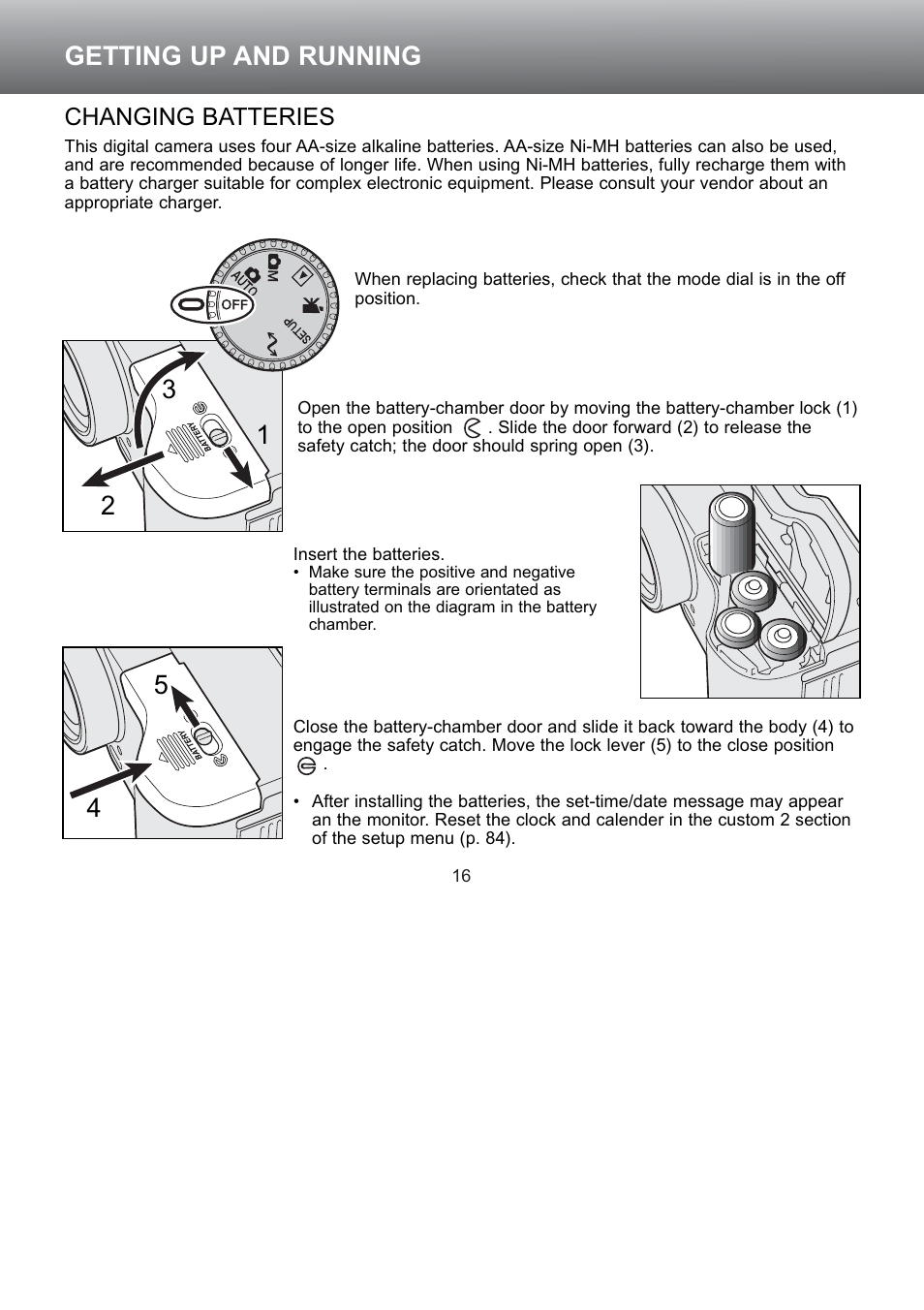 Changing batteries | Konica Minolta S304 User Manual | Page 16 / 118
