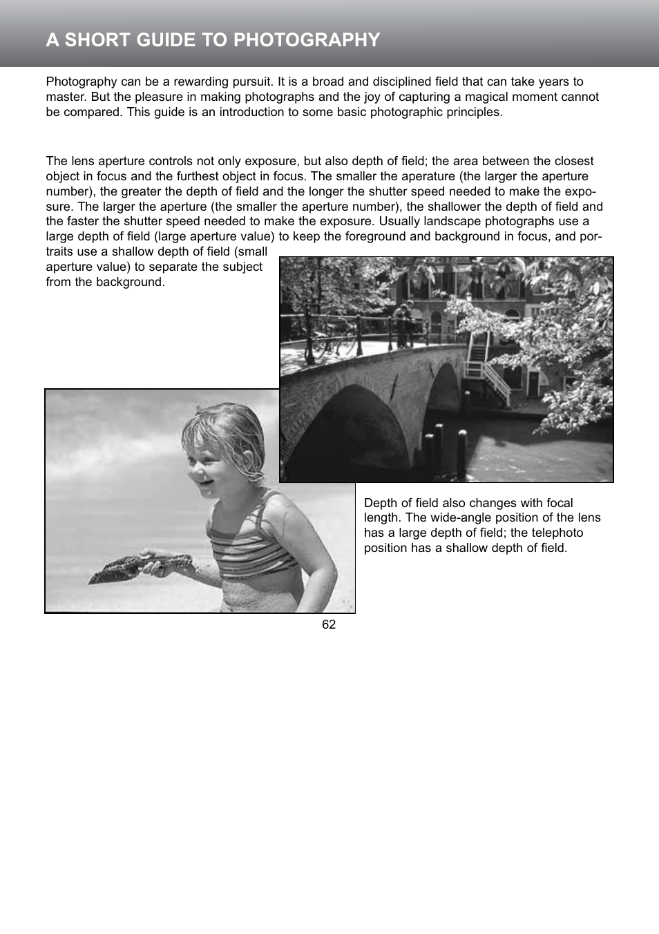 A short guide to photography | Konica Minolta S304 User Manual | Page 62 / 118