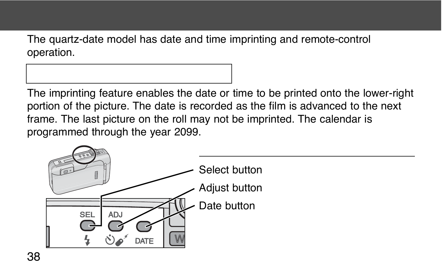 For owners of the quartz-date model | Konica Minolta 130C User Manual | Page 38 / 56