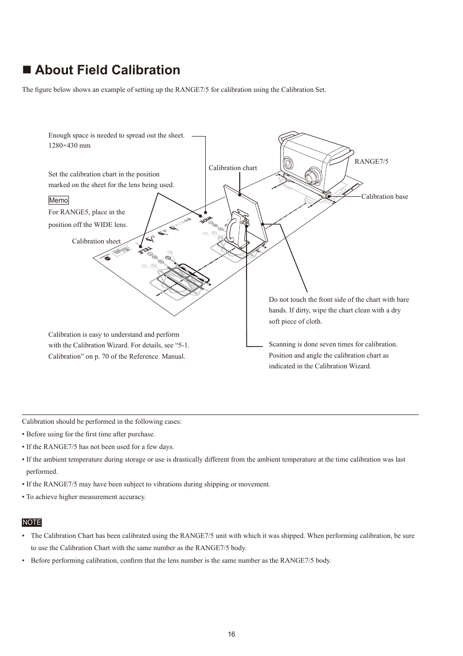 N about field calibration, Nabout field calibration | Konica Minolta Non-Contact 3D Digitizer Range7 User Manual | Page 18 / 26