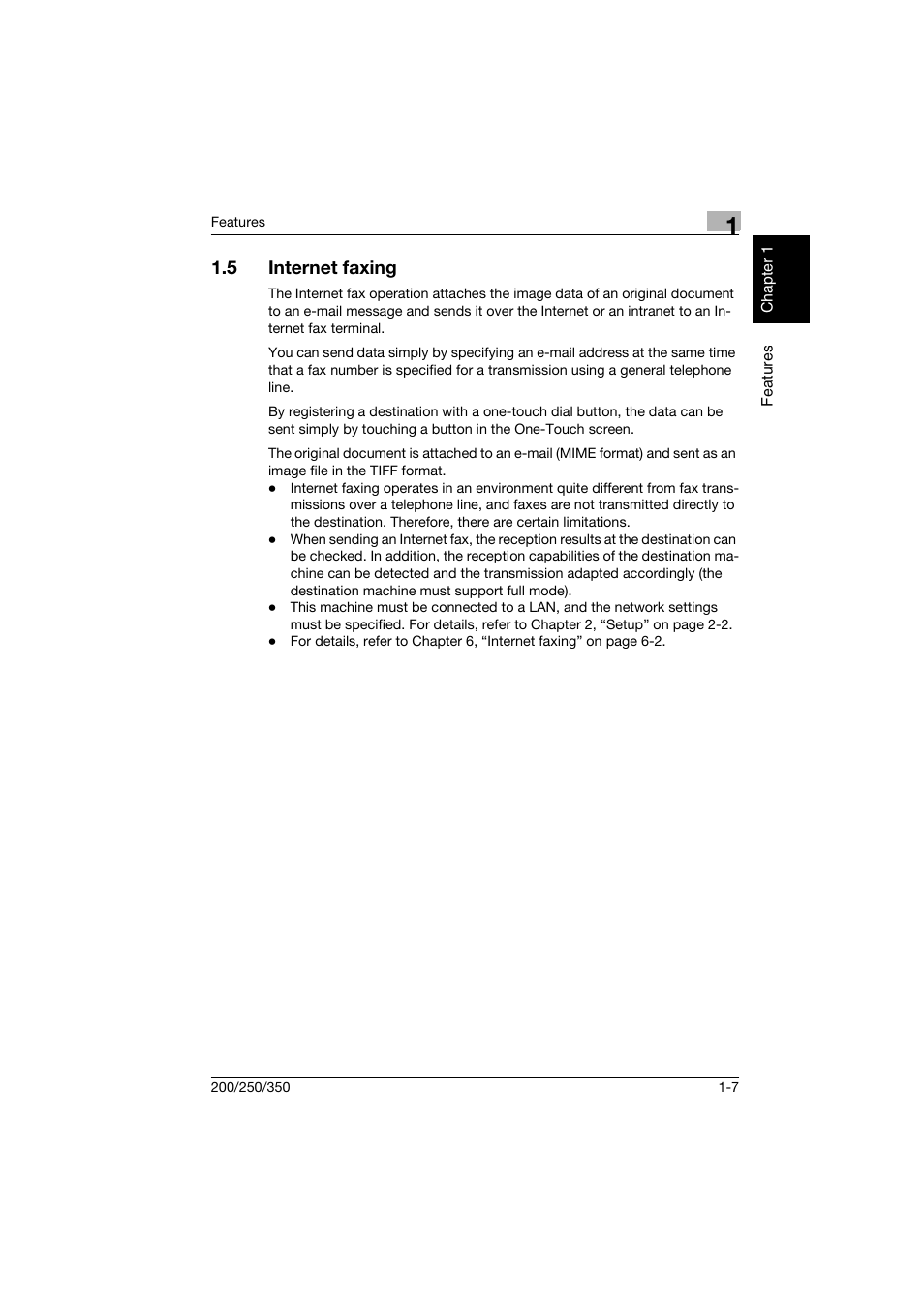 5 internet faxing, Internet faxing -7 | Konica Minolta BP-200 User Manual | Page 30 / 468