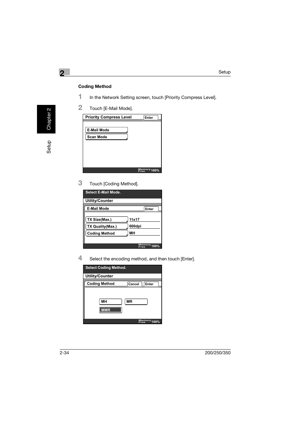 Coding method, Coding method -34 | Konica Minolta BP-200 User Manual | Page 67 / 468