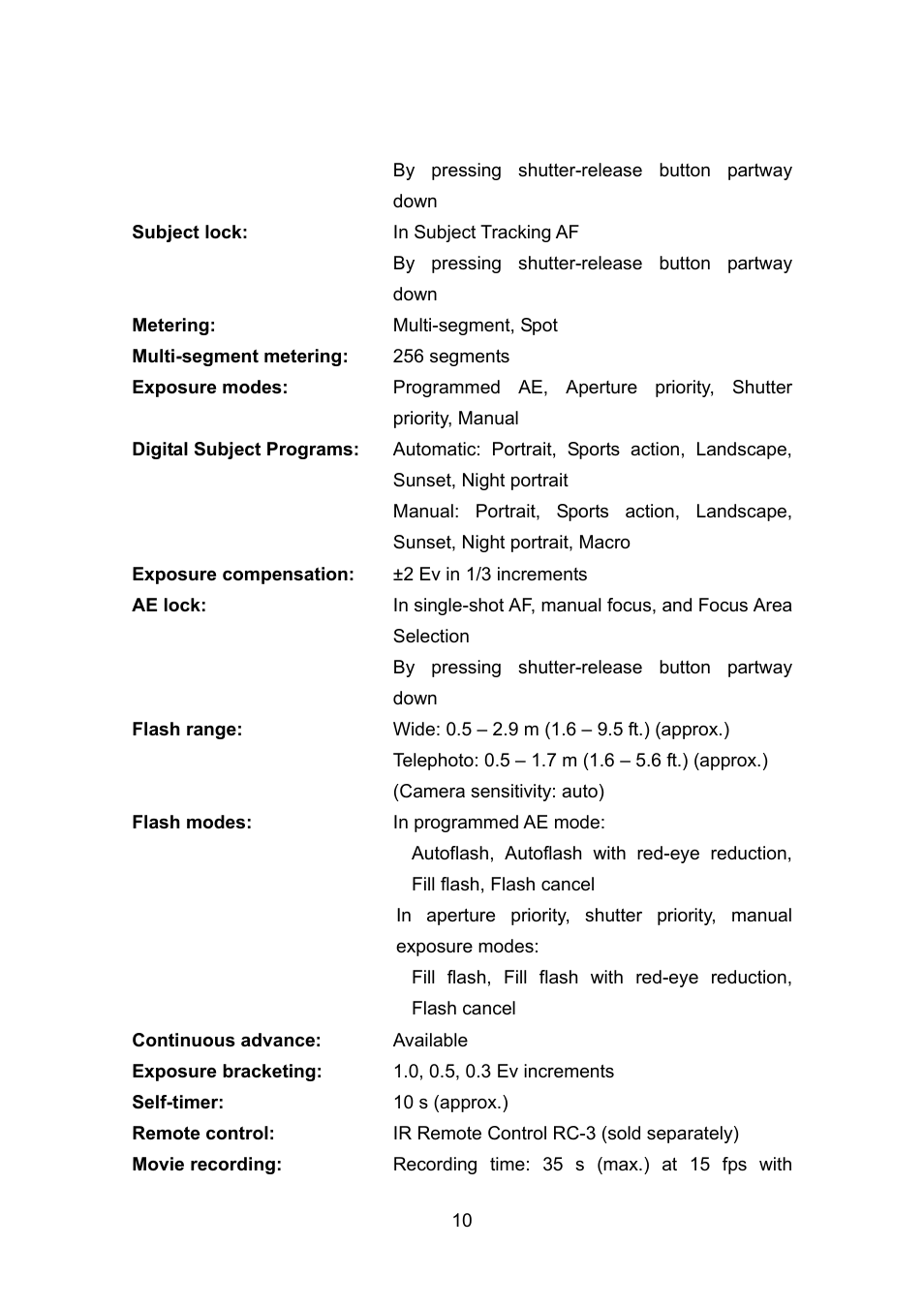Konica Minolta DiMAGE F100 User Manual | Page 2 / 6