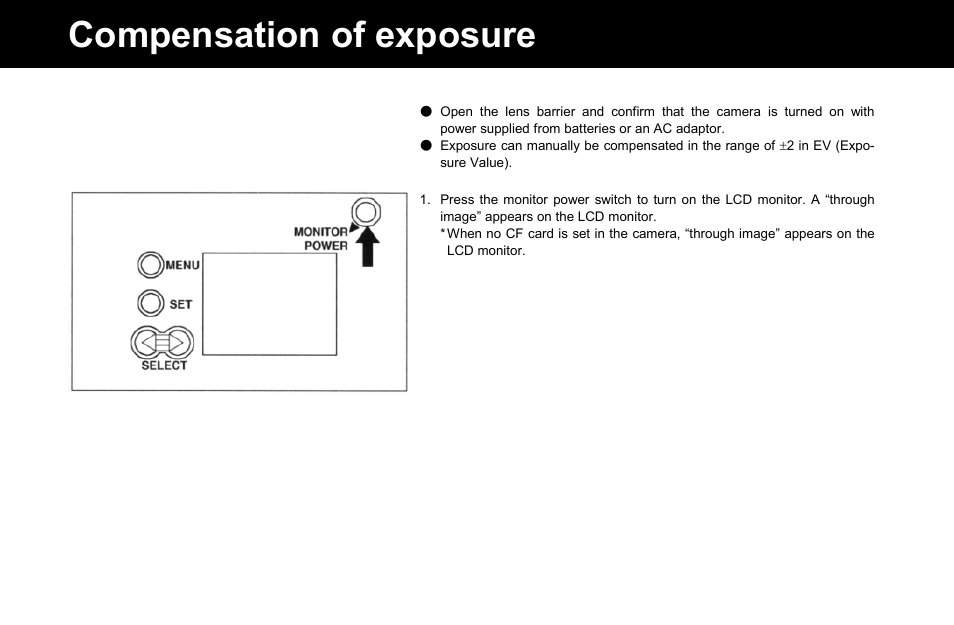 Compensation of exposure | Konica Minolta Q-M100 User Manual | Page 59 / 102