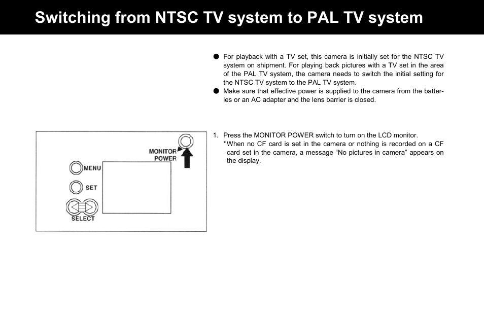 Switching from ntsc tv system to pal tv system | Konica Minolta Q-M100 User Manual | Page 89 / 102