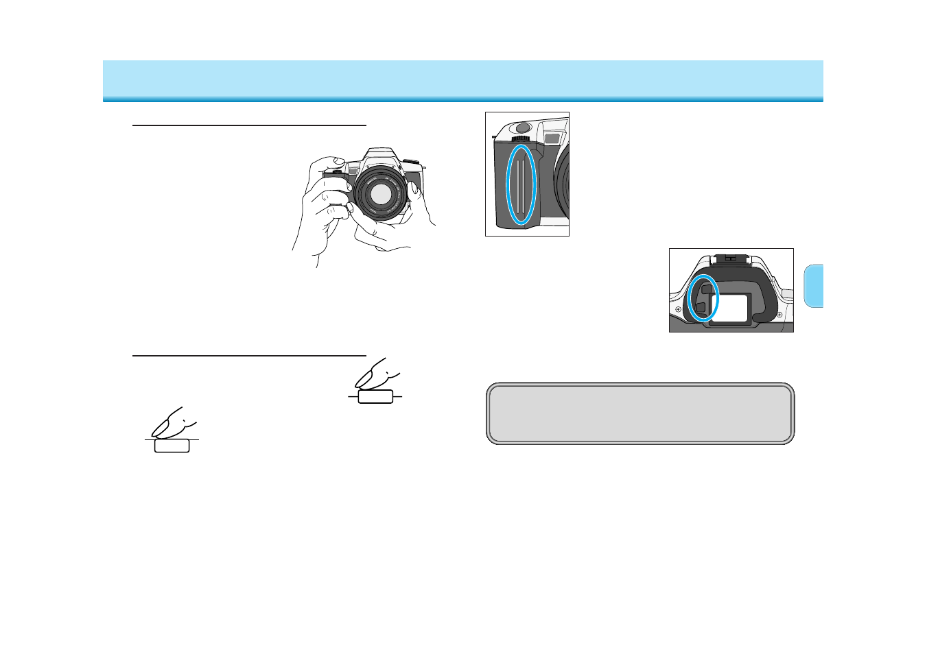 Eye-start, Handling the camera | Konica Minolta 505si User Manual | Page 11 / 25