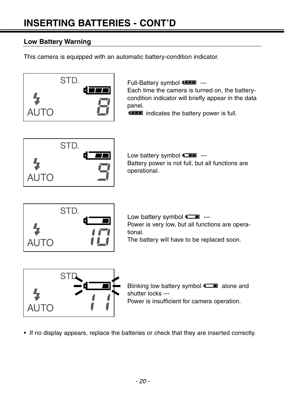 Inserting batteries - cont’d | Konica Minolta 2300 User Manual | Page 21 / 131