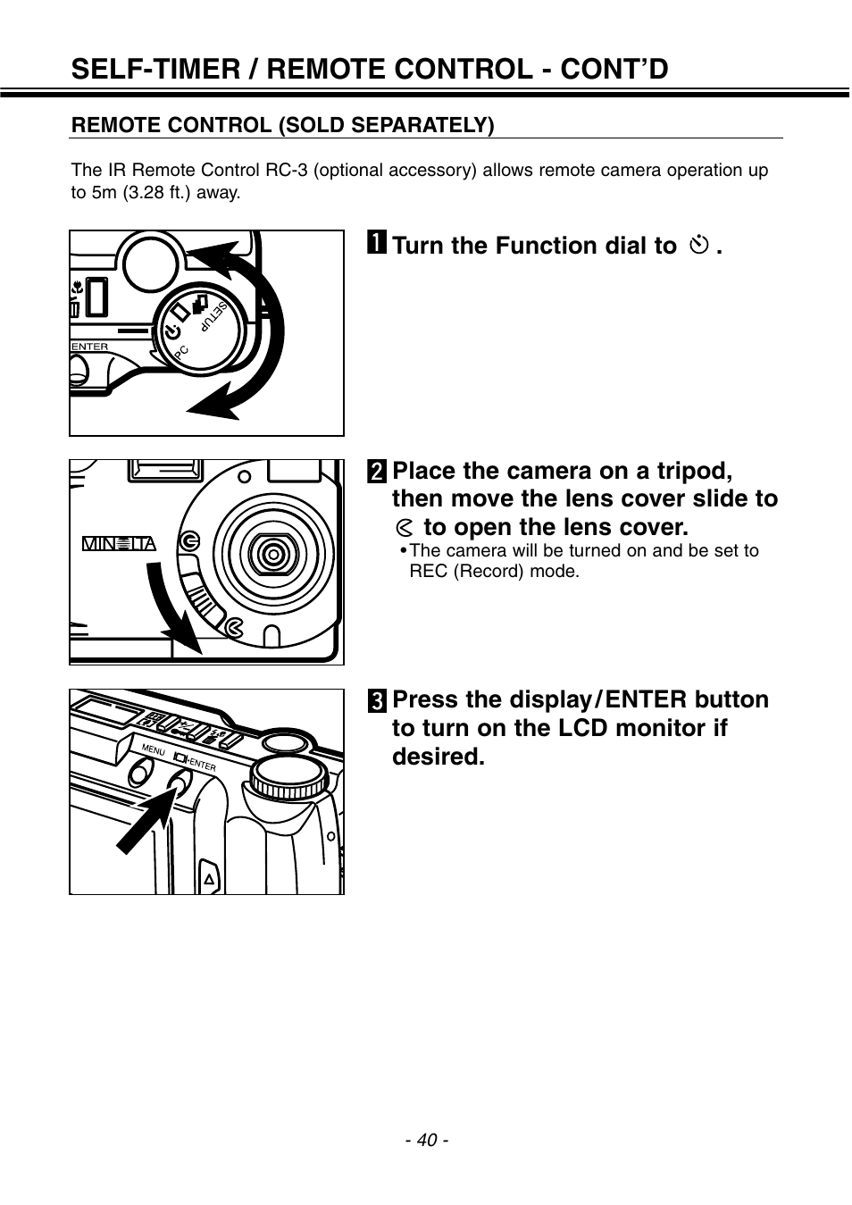 Self-timer / remote control - cont’d | Konica Minolta 2300 User Manual | Page 41 / 131